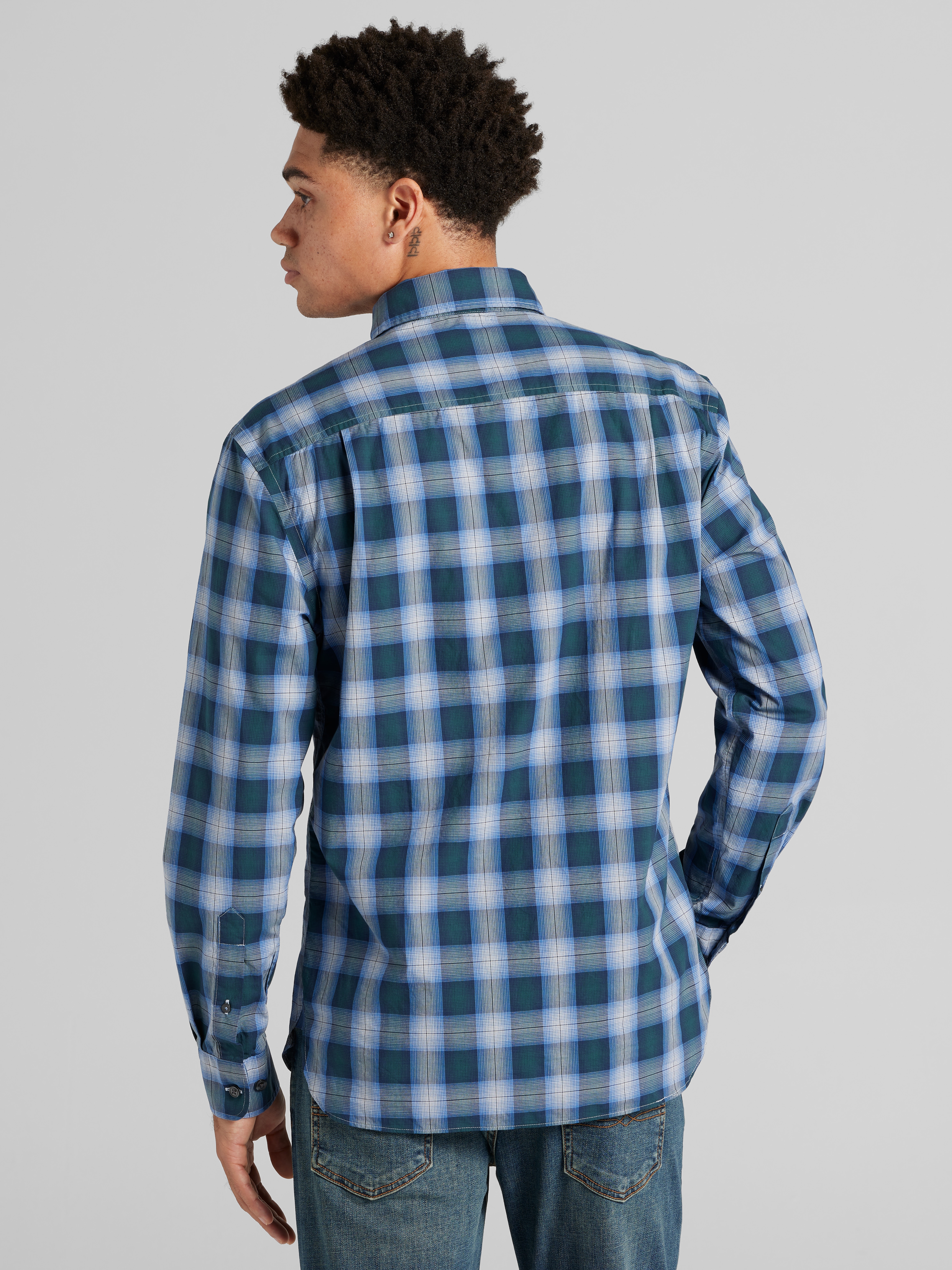 Modern Fit Button Up Shirt