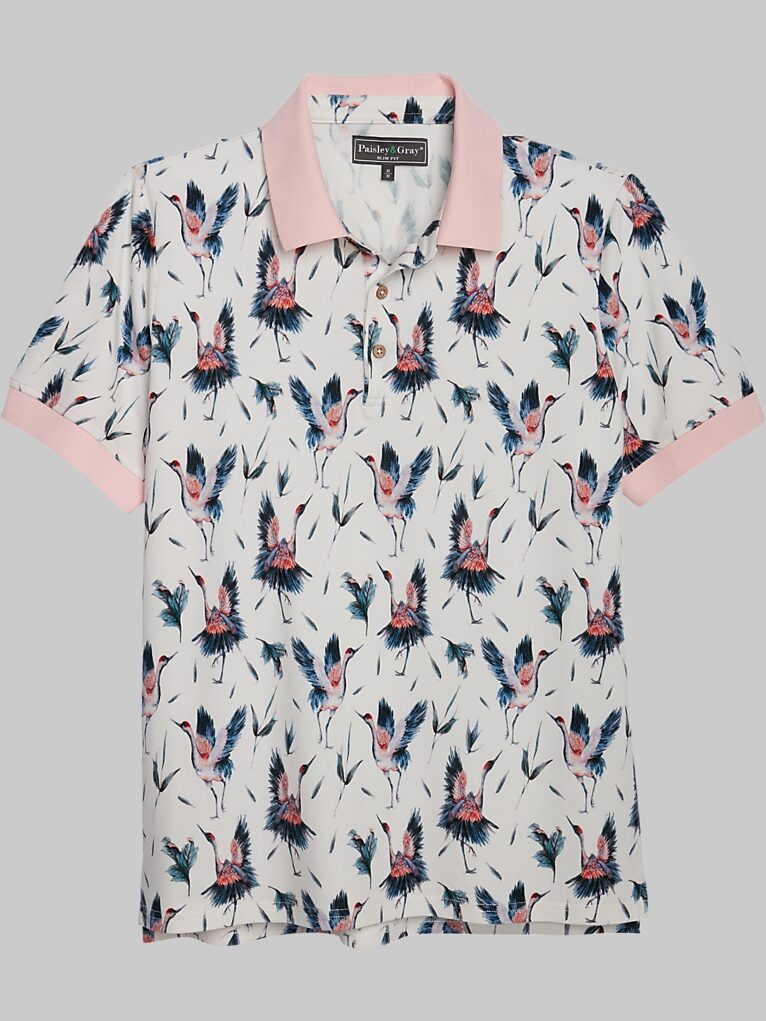 Paisley & Gray Slim Fit Polo Polo Shirts Men's Wearhouse