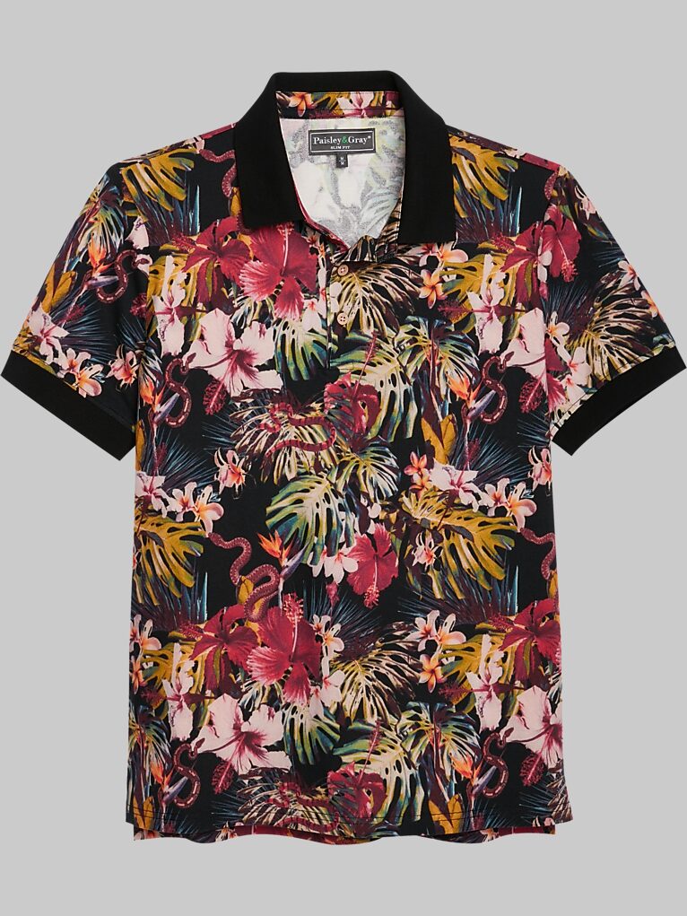 Paisley & Gray Slim Fit Polo Polo Shirts Men's Wearhouse