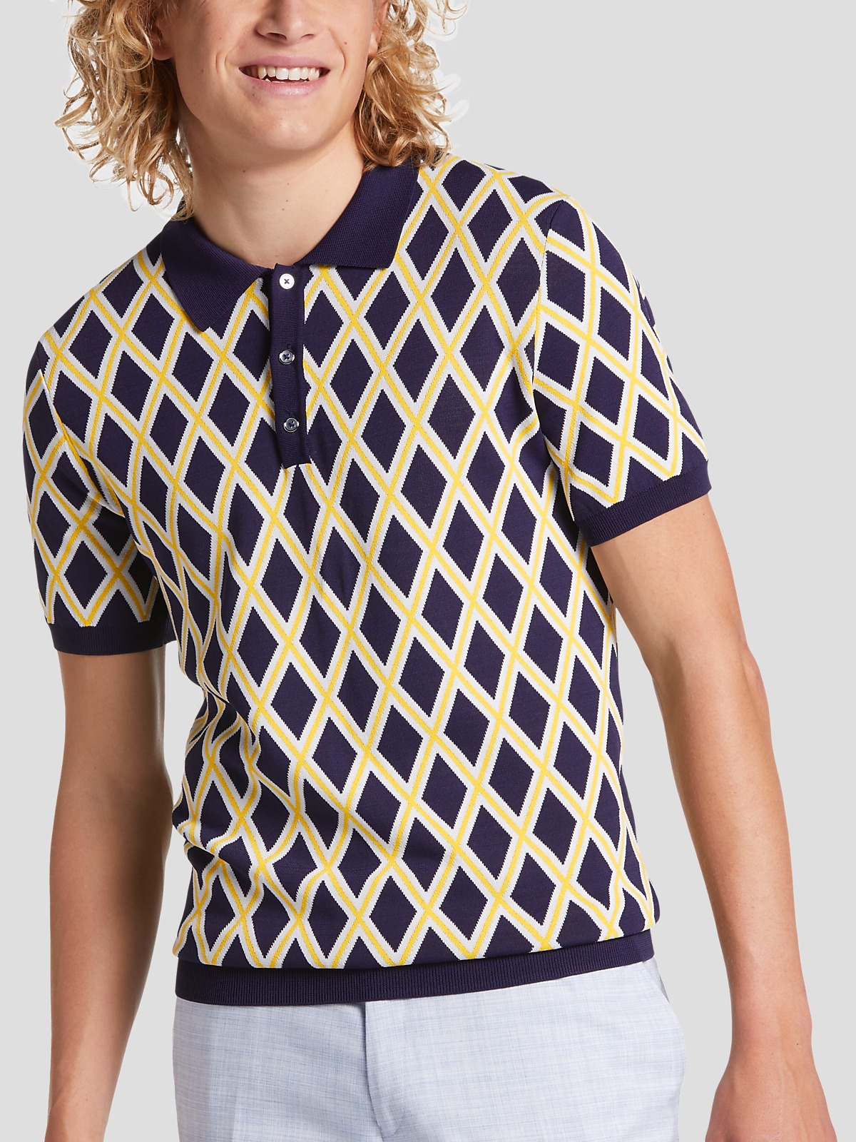 Paisley & Gray Slim Fit Polo Casual Shirts Men's Wearhouse