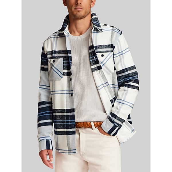 Weatherproof Vintage Men's Regular Fit Unlined Lumberjack Plaid Twill Shirt Jacket Spring Lake - Size: Small