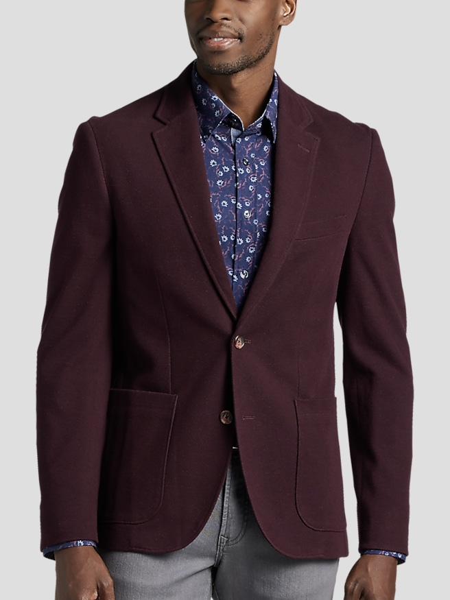 Wine sport coat sales