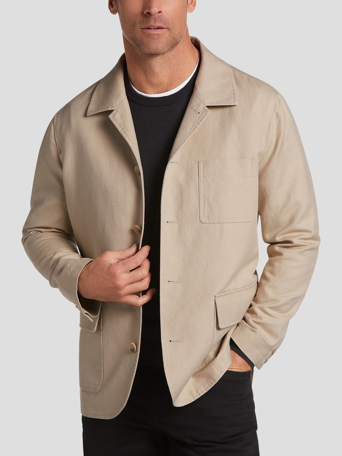 Joseph Abboud Modern Fit Car Coat Sport Shirts Men s Wearhouse