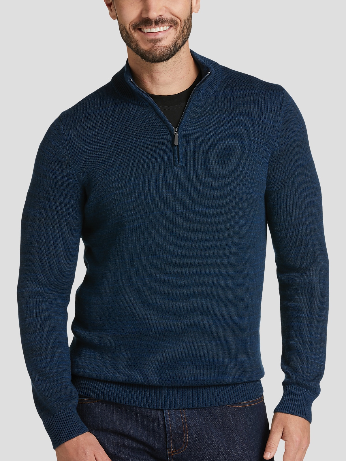 Jos. A Bank Traveler Modern Fit 1/4 Zip Sweater, All Sale