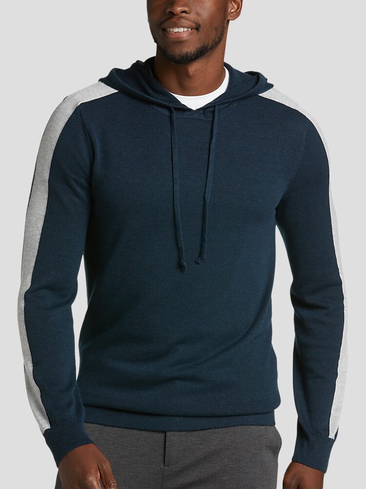 Striped sleeve hoodie deals