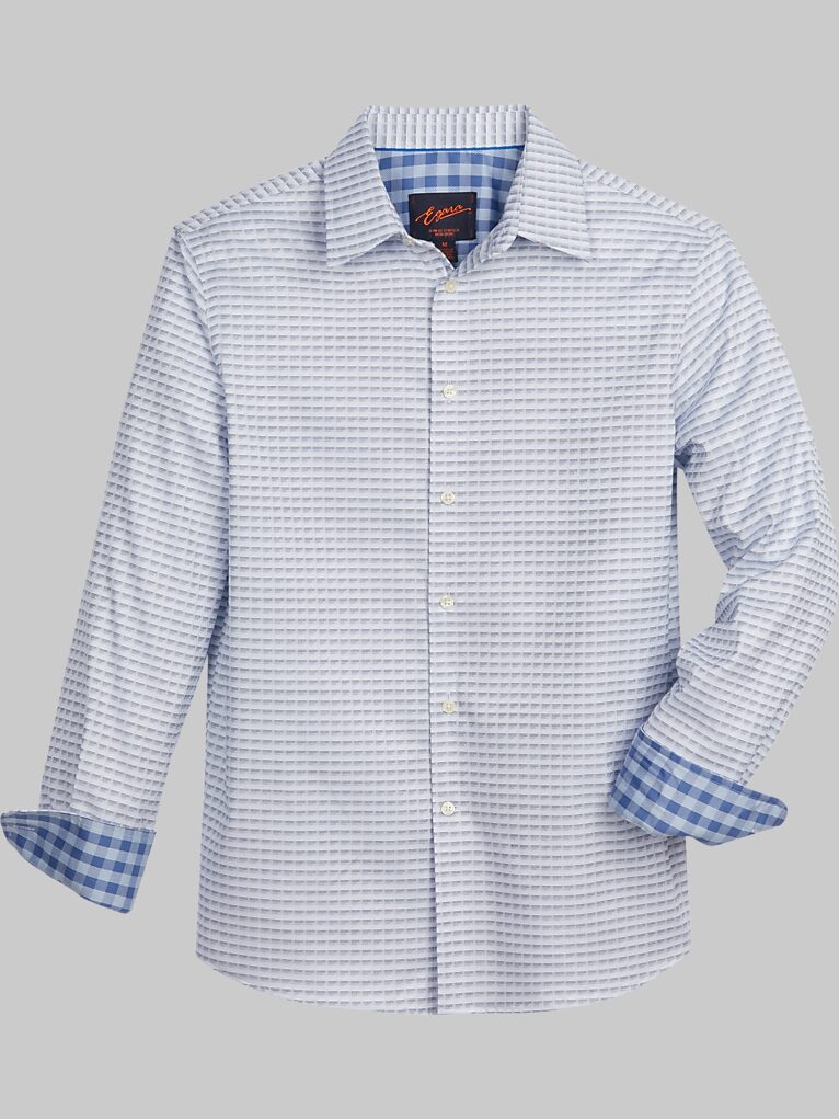 Egara Slim Fit Spread Collar Sport Shirt | Sport Shirts | Men's Wearhouse