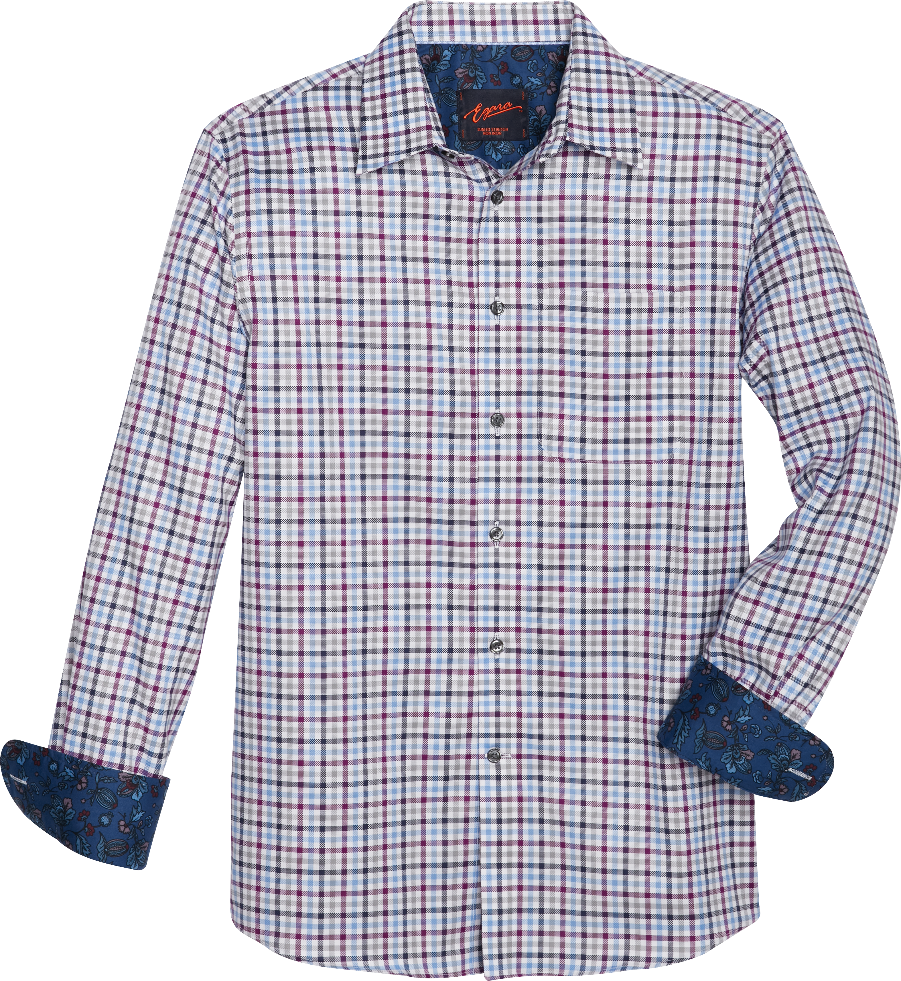 Egara Slim Fit Spread Collar Sport Shirt | Sport Shirts | Men's Wearhouse