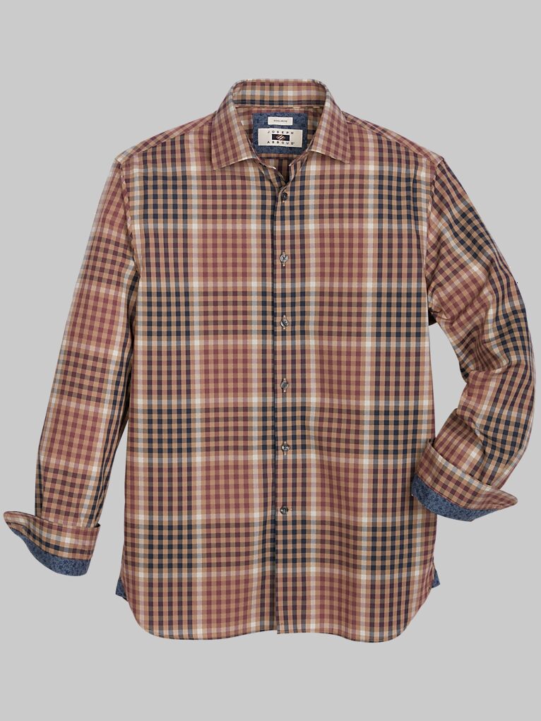 Joseph Abboud Modern Fit Spread Collar Sport Shirt | All Clearance $39. 