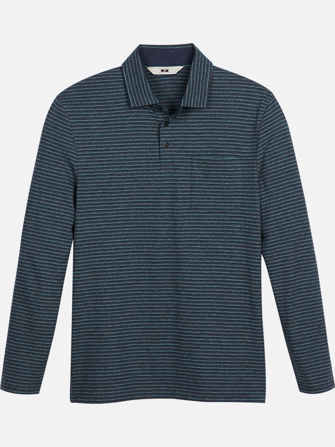 Joseph Abboud Modern Fit Long Sleeve Polo | All Sale| Men's Wearhouse