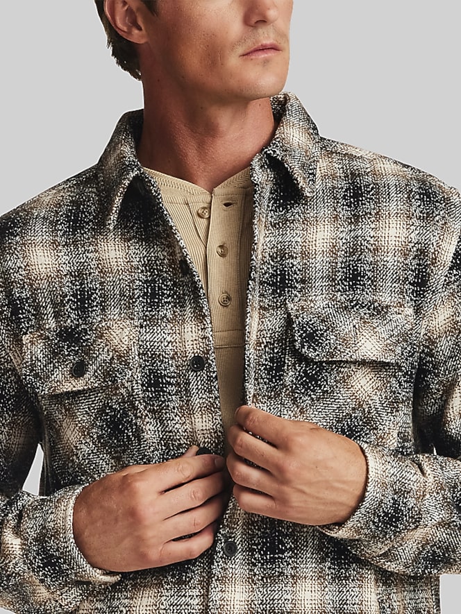 Weatherproof Vintage Unlined Slub Shirt Jacket