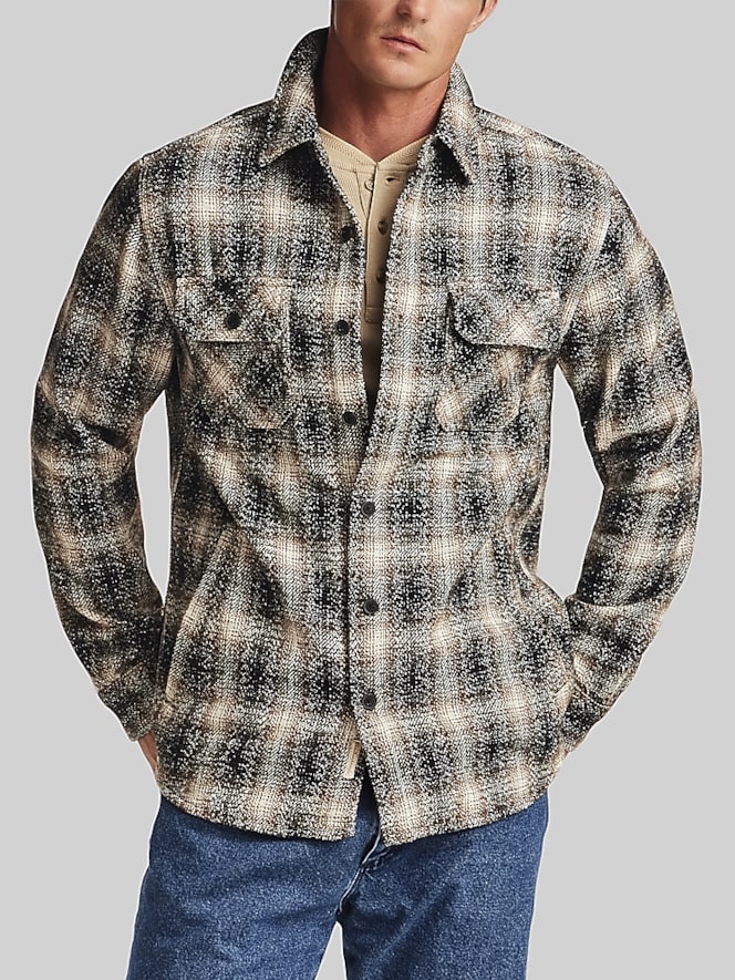 Weatherproof Vintage Unlined Slub Shirt Jacket