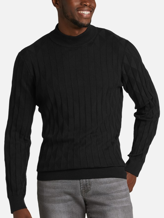 Michael Strahan Modern Fit Textured Mock Neck Sweater All Clearance 3999 Mens Wearhouse 