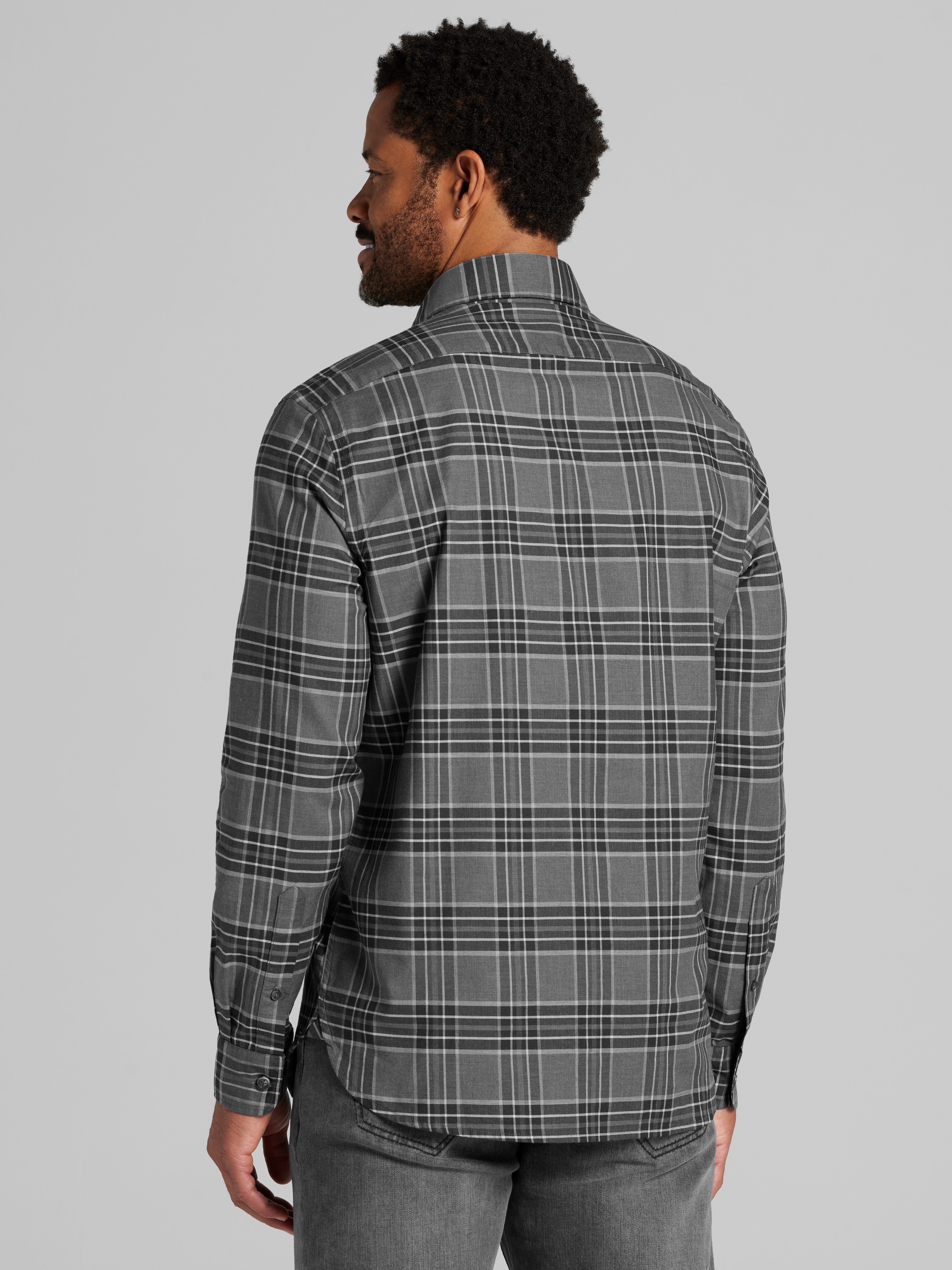 Modern Fit Button Up Shirt