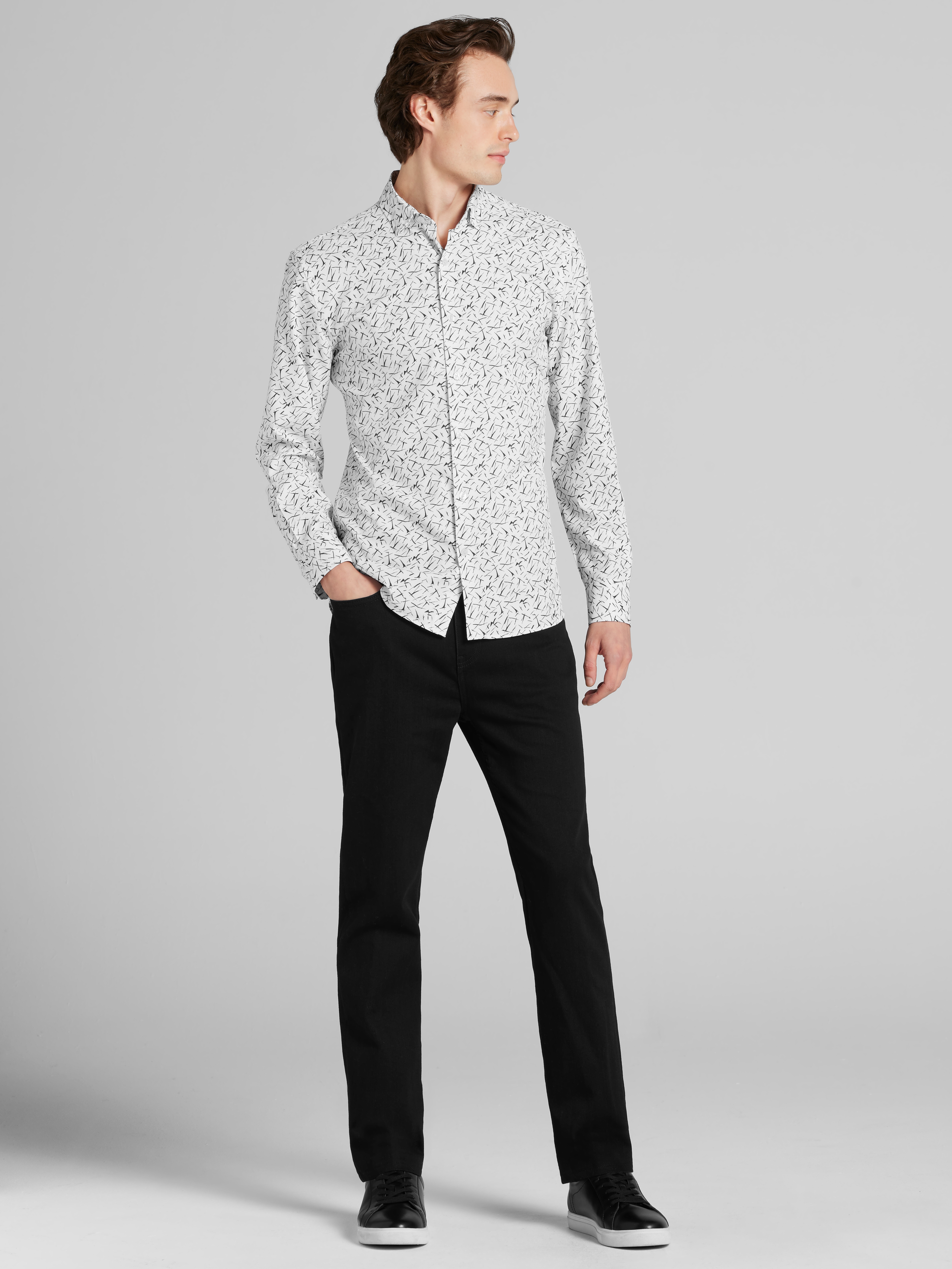 CHILLFLEX Slim Fit 4-Way Stretch Button Up Shirt