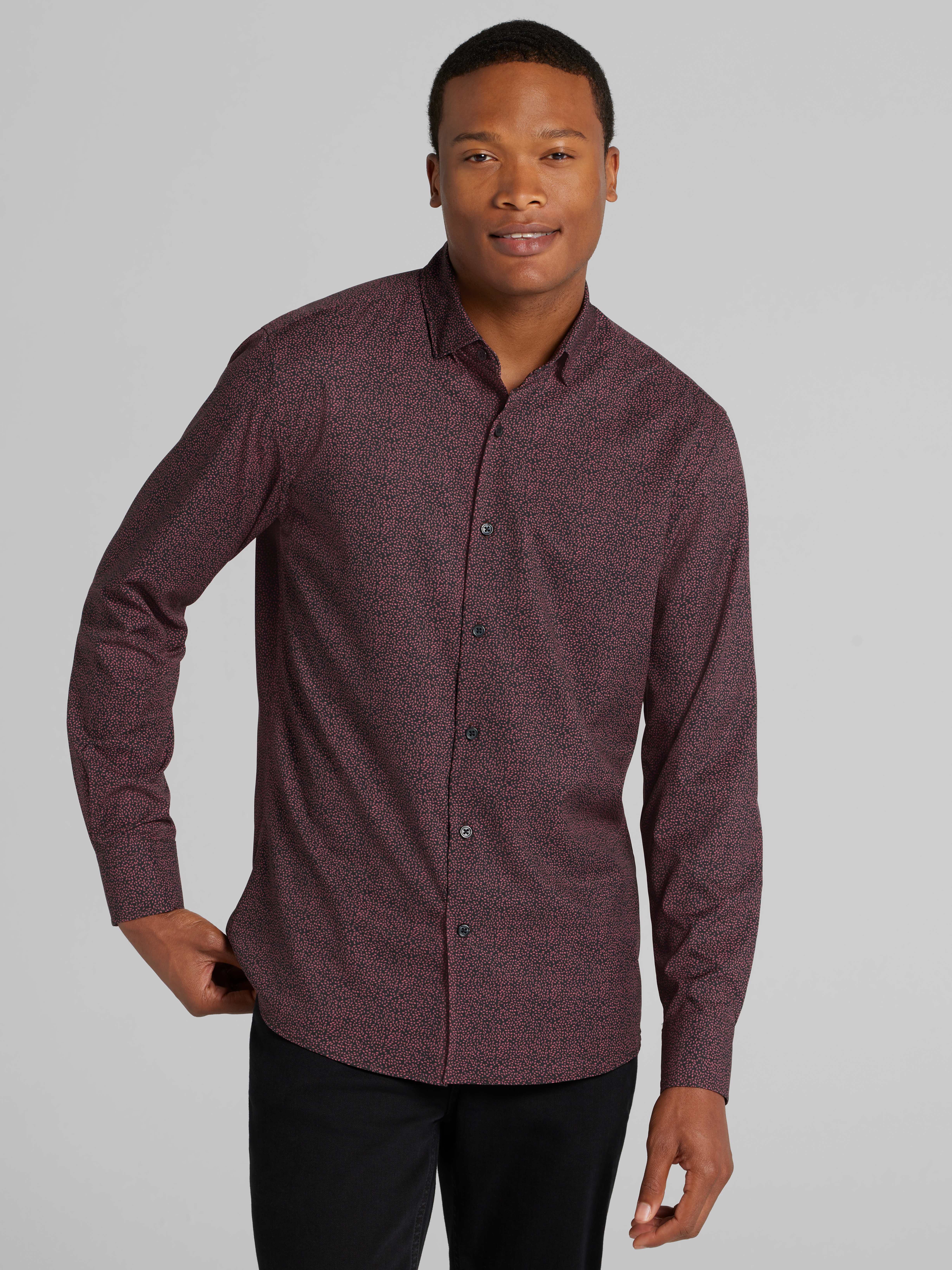 CHILLFLEX Slim Fit 4-Way Stretch Button Up Shirt