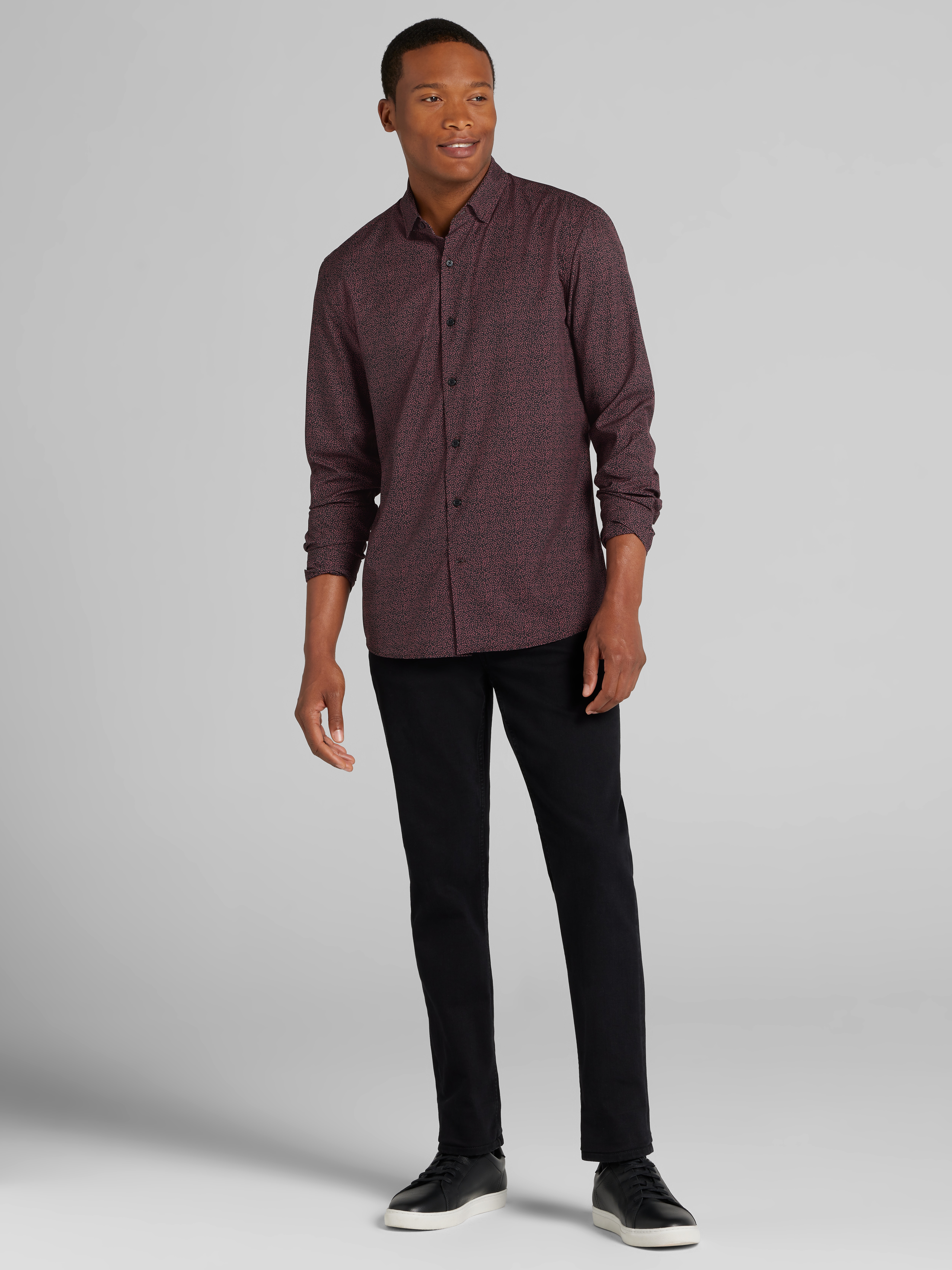 CHILLFLEX Slim Fit 4-Way Stretch Button Up Shirt