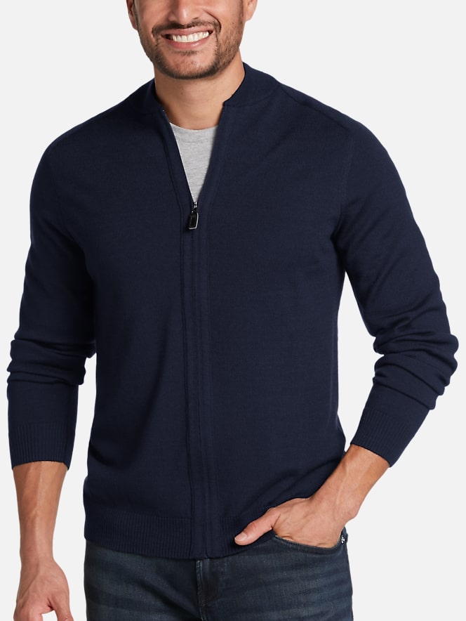 Michael Strahan Modern Fit Baseball Collar Sweater | All Sale| Men's ...