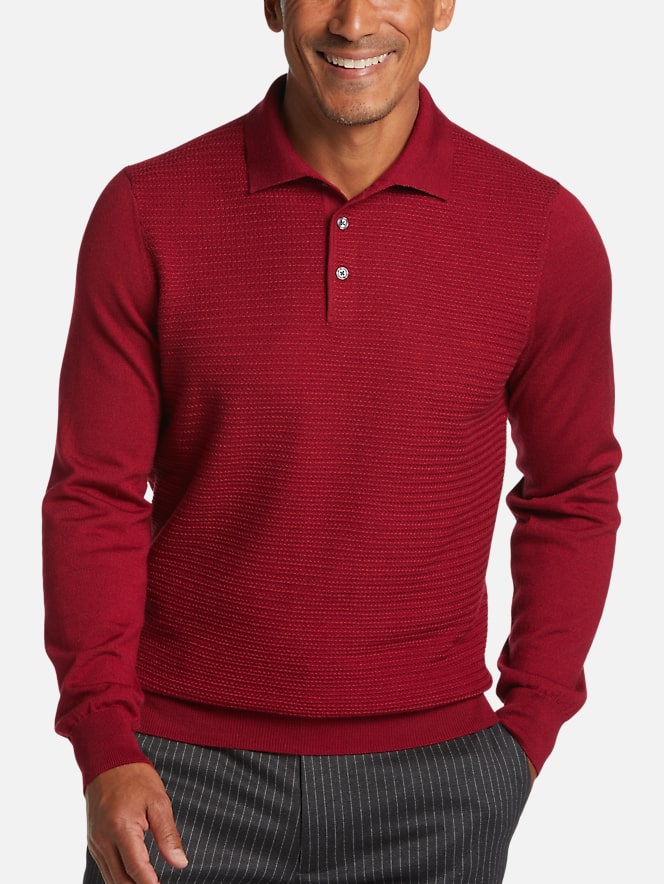 Michael Strahan Modern Fit Polo Sweater All Clearance 3999 Mens Wearhouse 