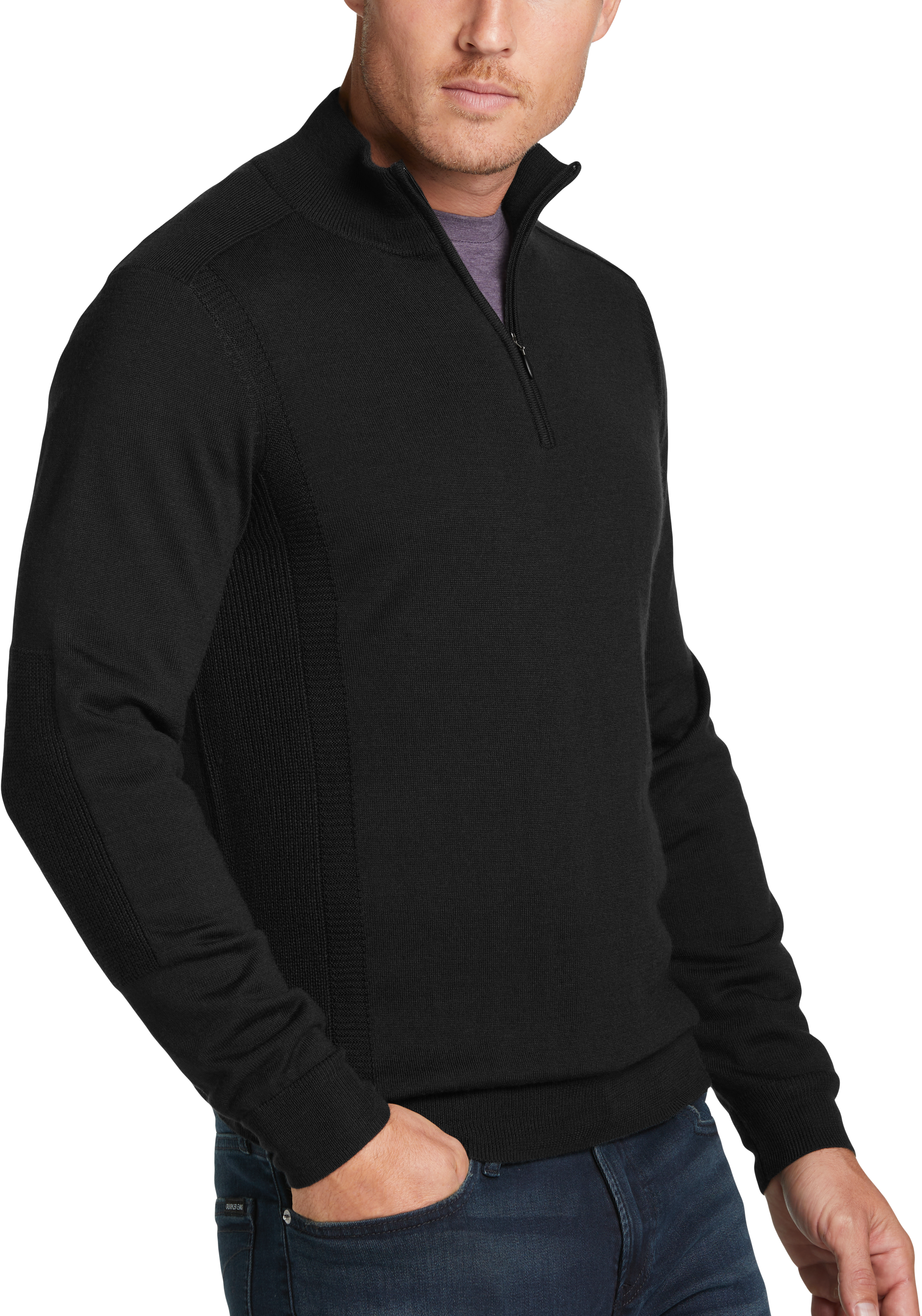 STAX. - Stax Black Quarter Zip on Designer Wardrobe