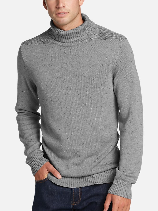 Joseph Abboud Modern Fit Donegal Knit Turtleneck Sweater | Sweaters ...