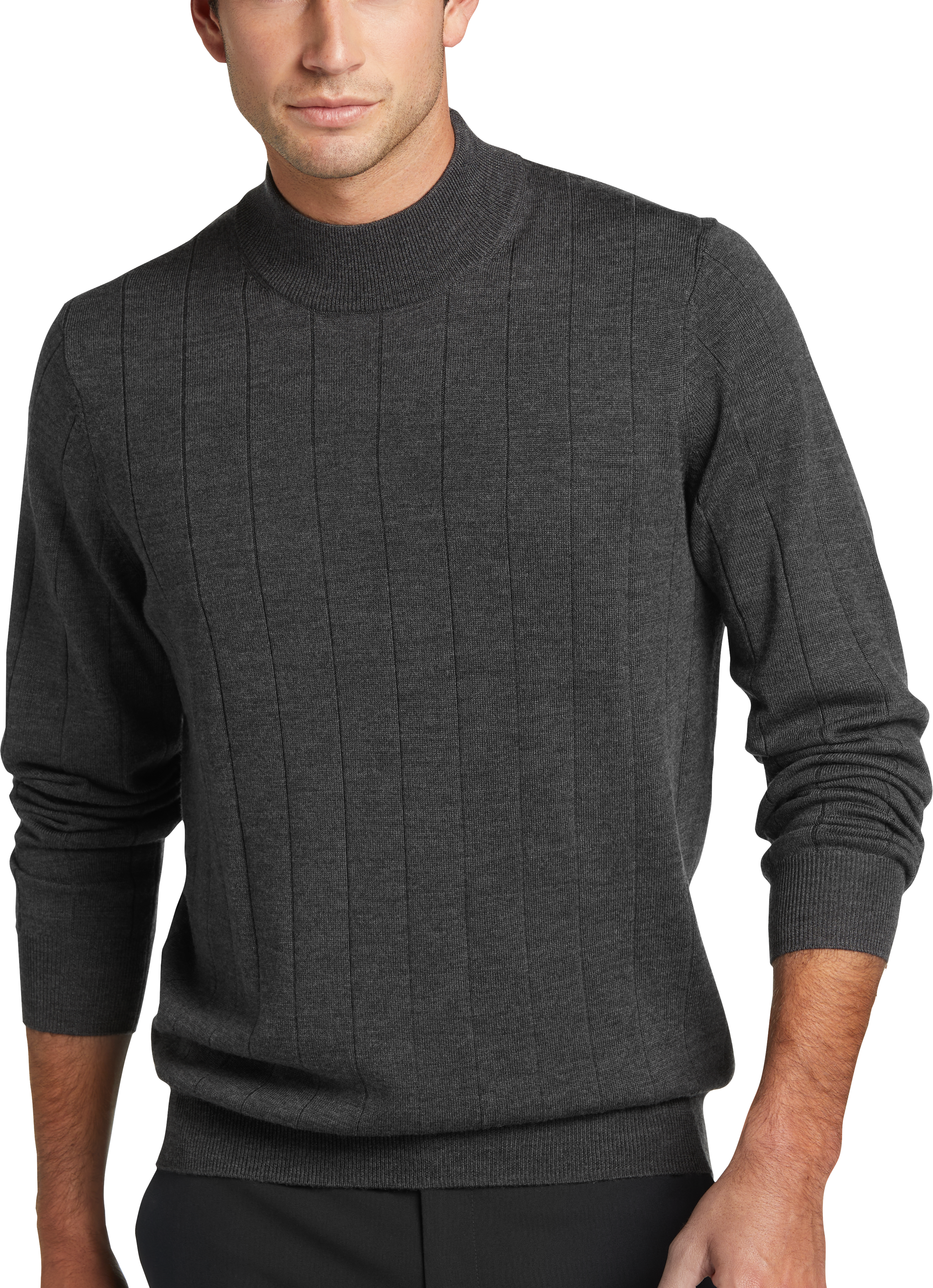 Jos. A Bank Traveler Modern Fit Merino Wool Mock Neck Sweater, All Sale