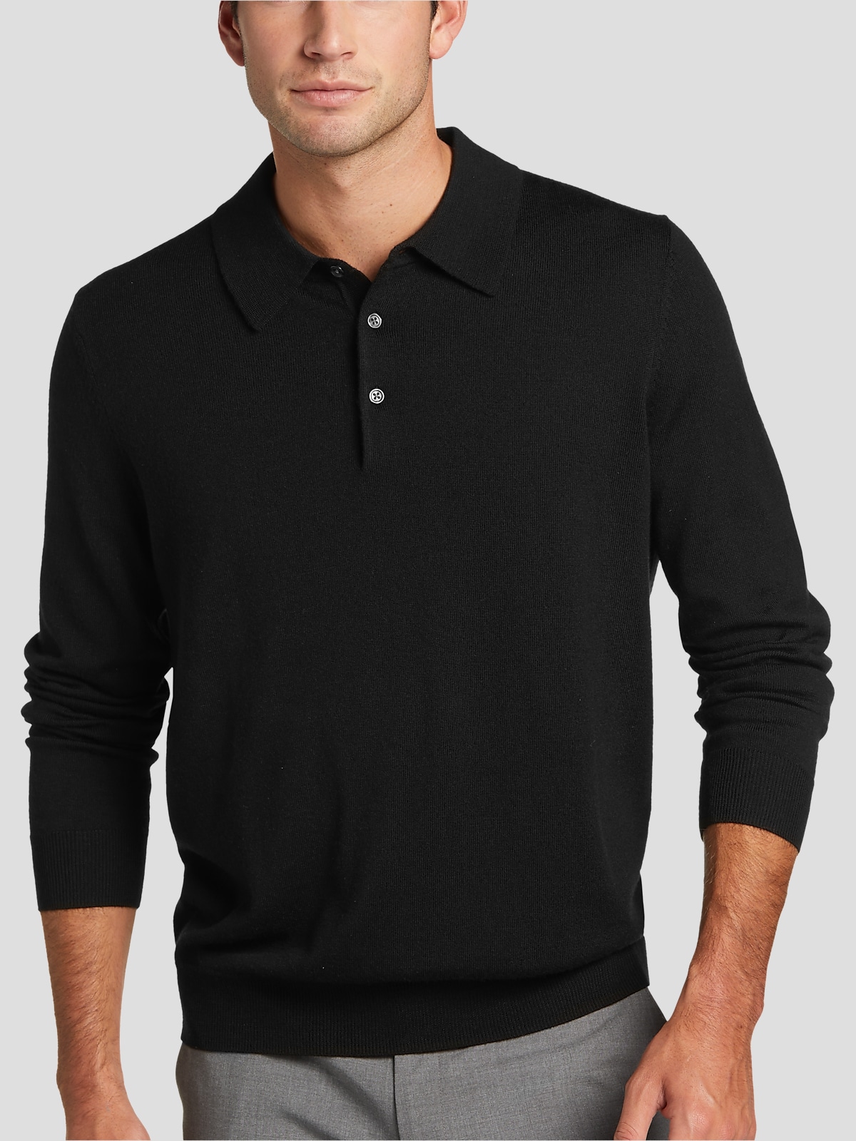 Long sleeve polo sweatshirt shop