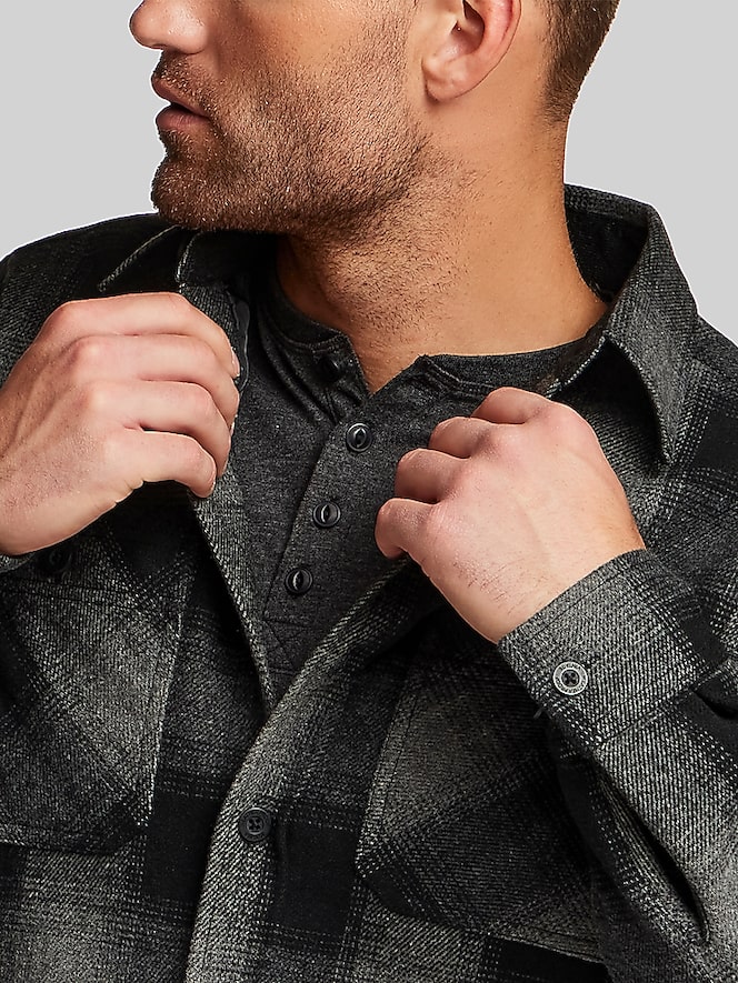 Weatherproof Vintage Regular Fit Faux Wool Lined Shirt Jacket