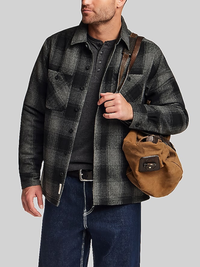 Weatherproof Vintage Regular Fit Faux Wool Lined Shirt Jacket