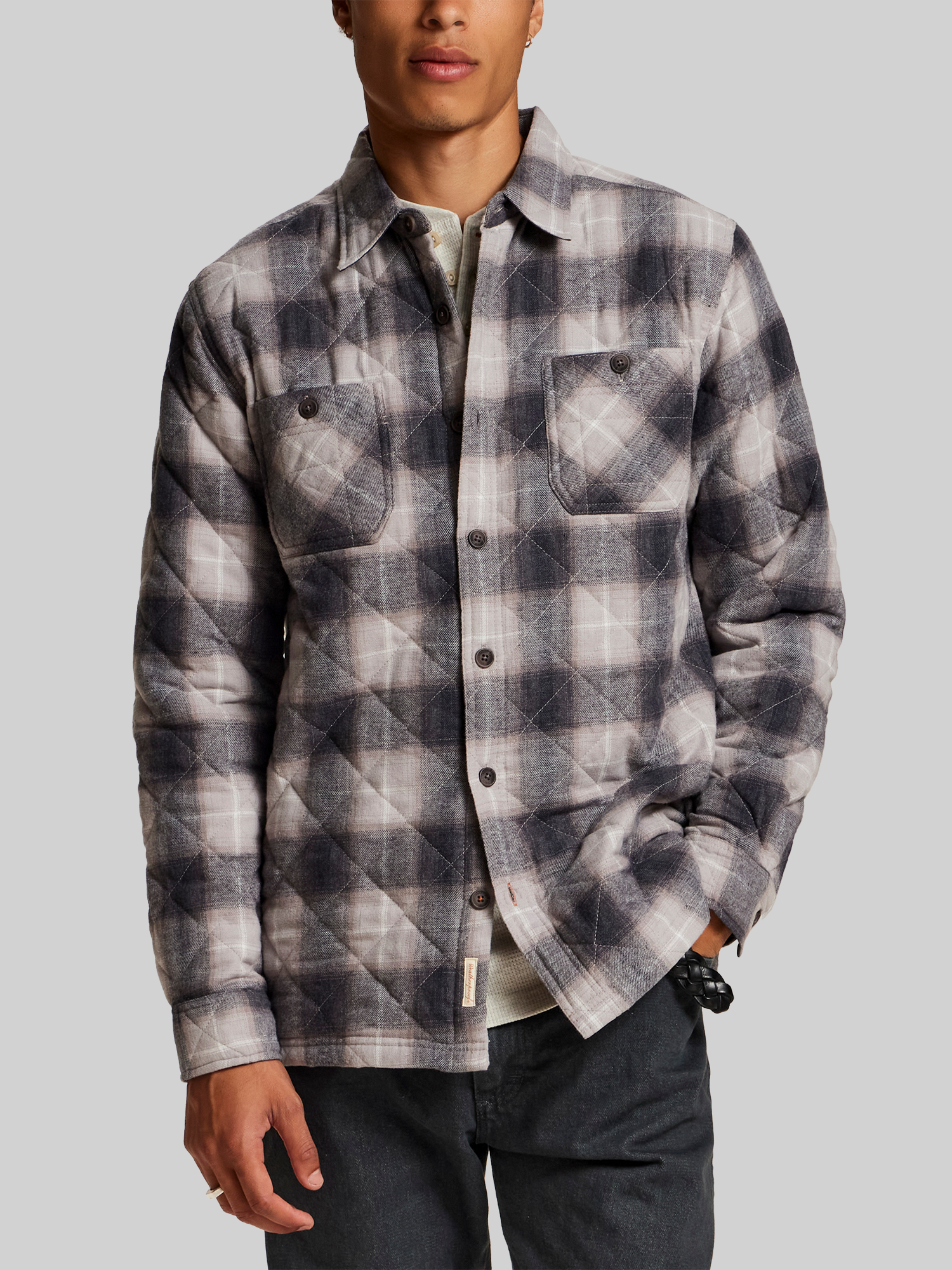 Regular Fit Quilted Shirt Jacket