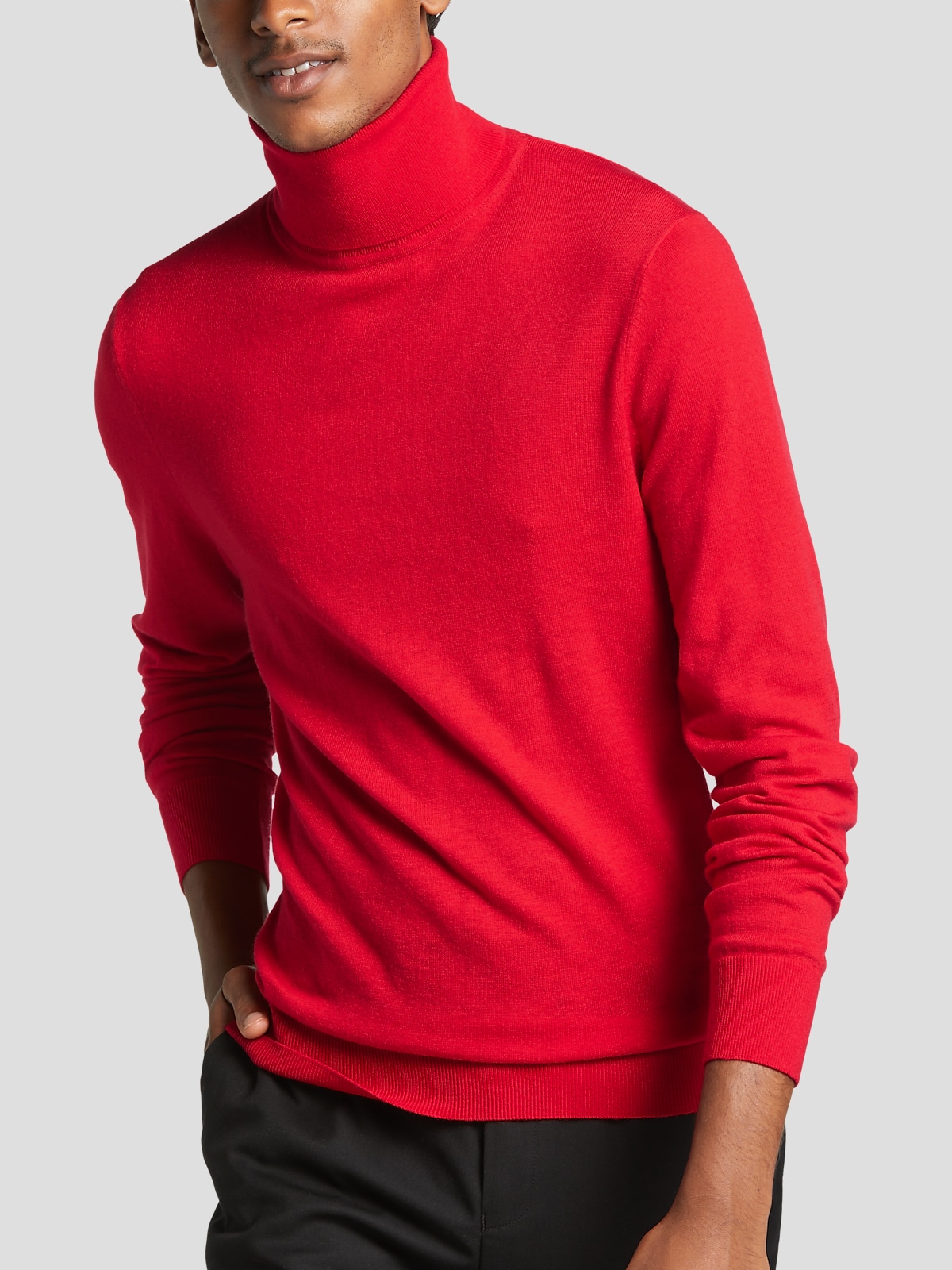 Paisley Gray Slim Fit Turtleneck Sweater All Sale Men s Wearhouse