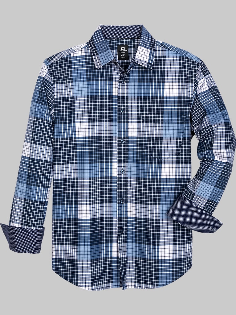 Michael Strahan Slim Fit Spread Collar Sport Shirt All Clearance 39.