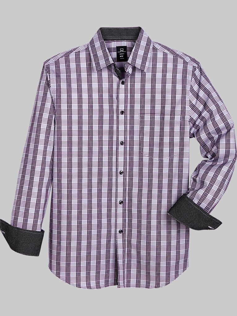 Michael Strahan Slim Fit Spread Collar Sport Shirt | All Clearance $39.99| Men's Wearhouse