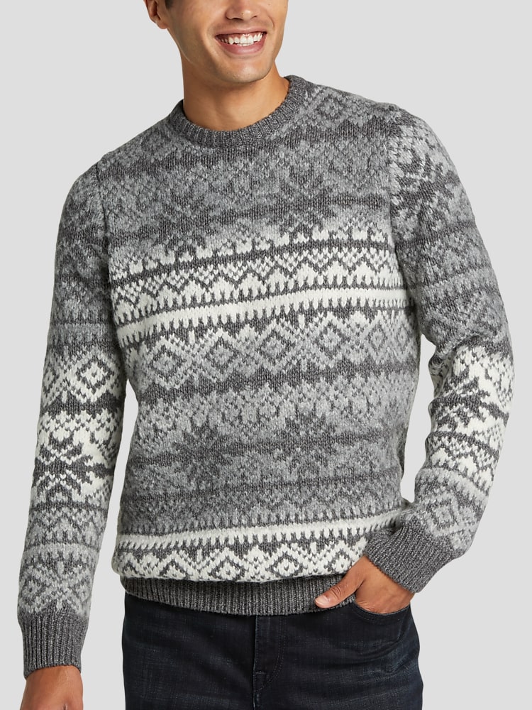 Joseph Abboud Modern Fit Crew Neck Sweater Sweaters Men s Wearhouse