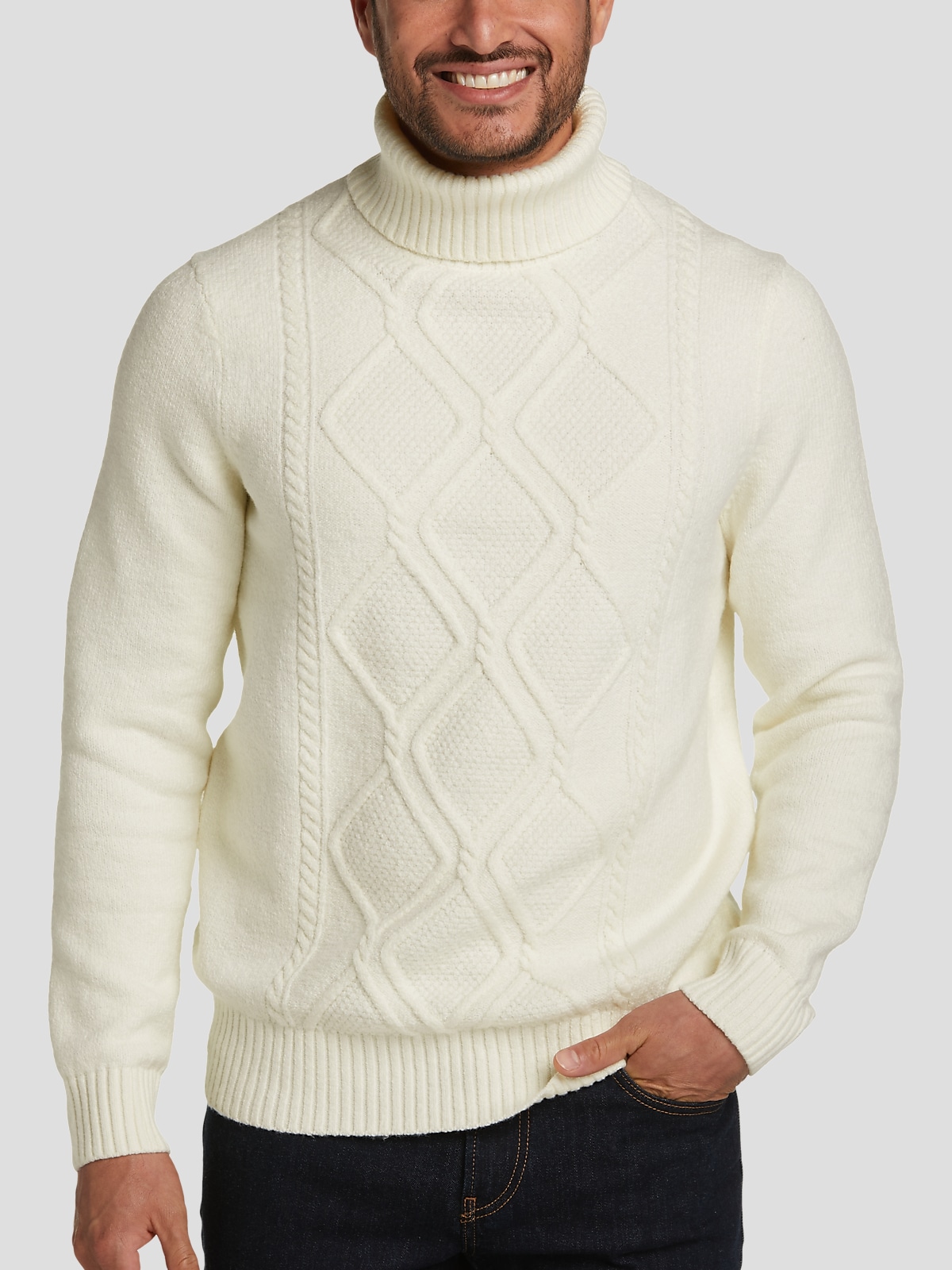 Call Me Cozy Cream Cable Knit Turtleneck Sweater