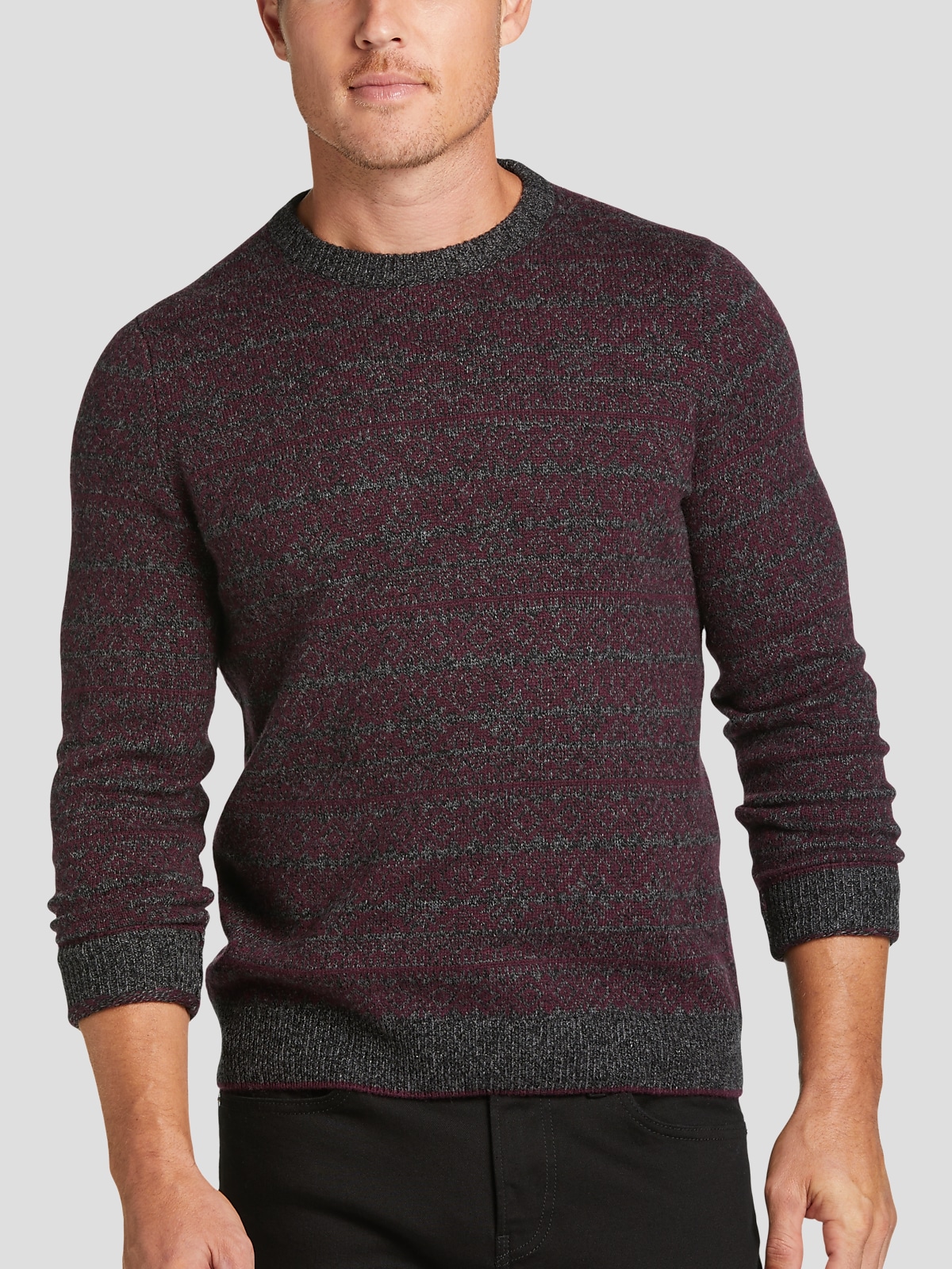 Joseph Abboud Modern Fit Crew Neck Sweater Sweaters Men s Wearhouse