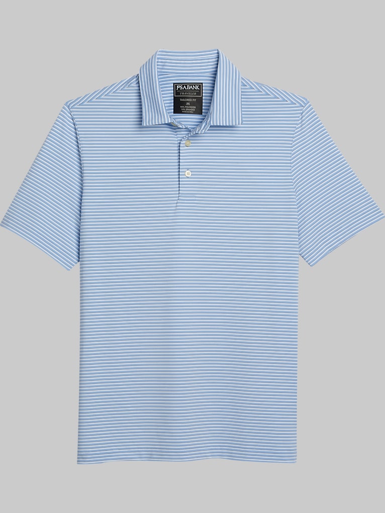 Jos. A Bank Traveler Modern Fit Polo Stripe Polo Shirts Men's Wearhouse