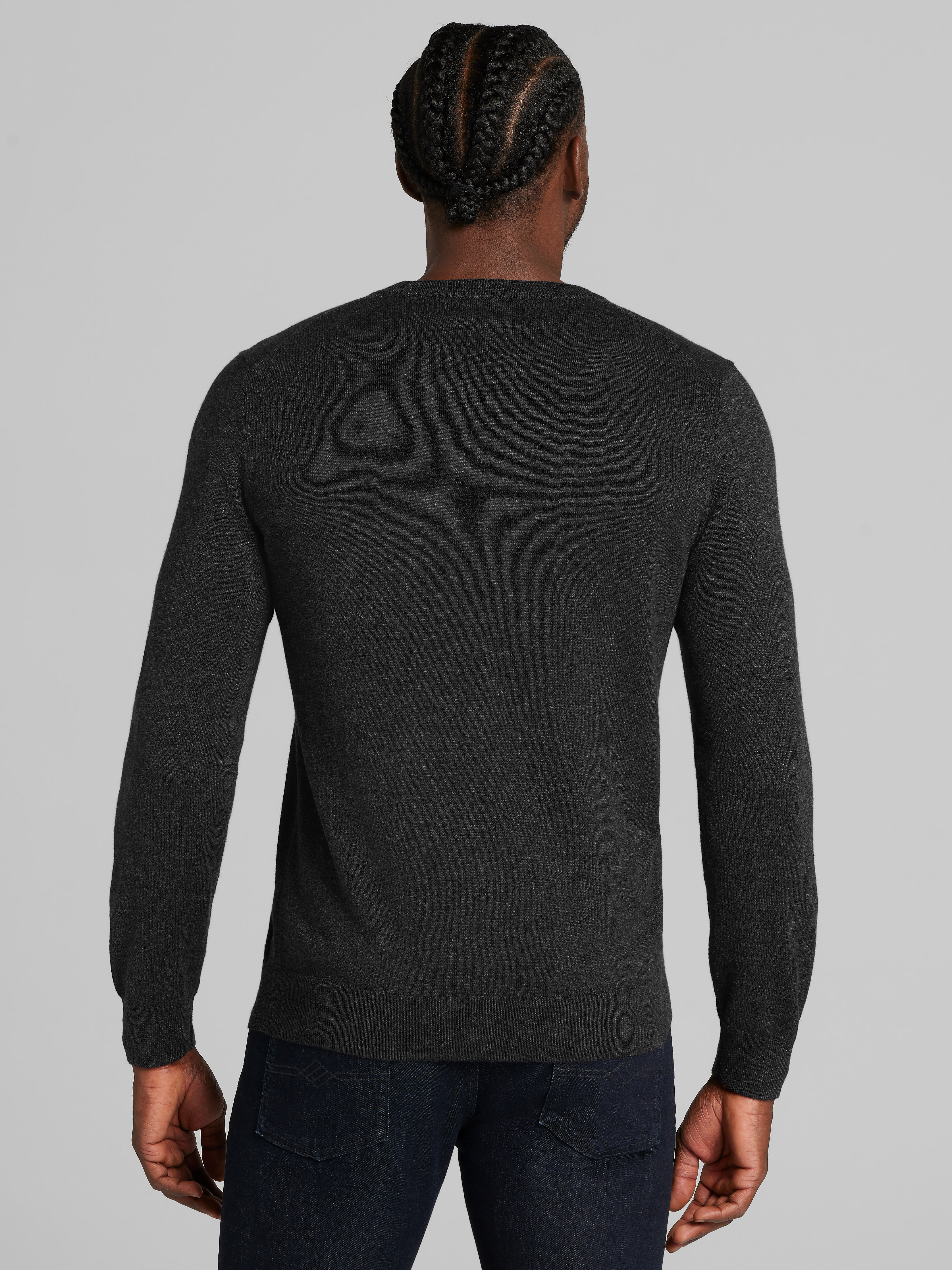 Modern Fit Marled Jersey Crewneck Sweater