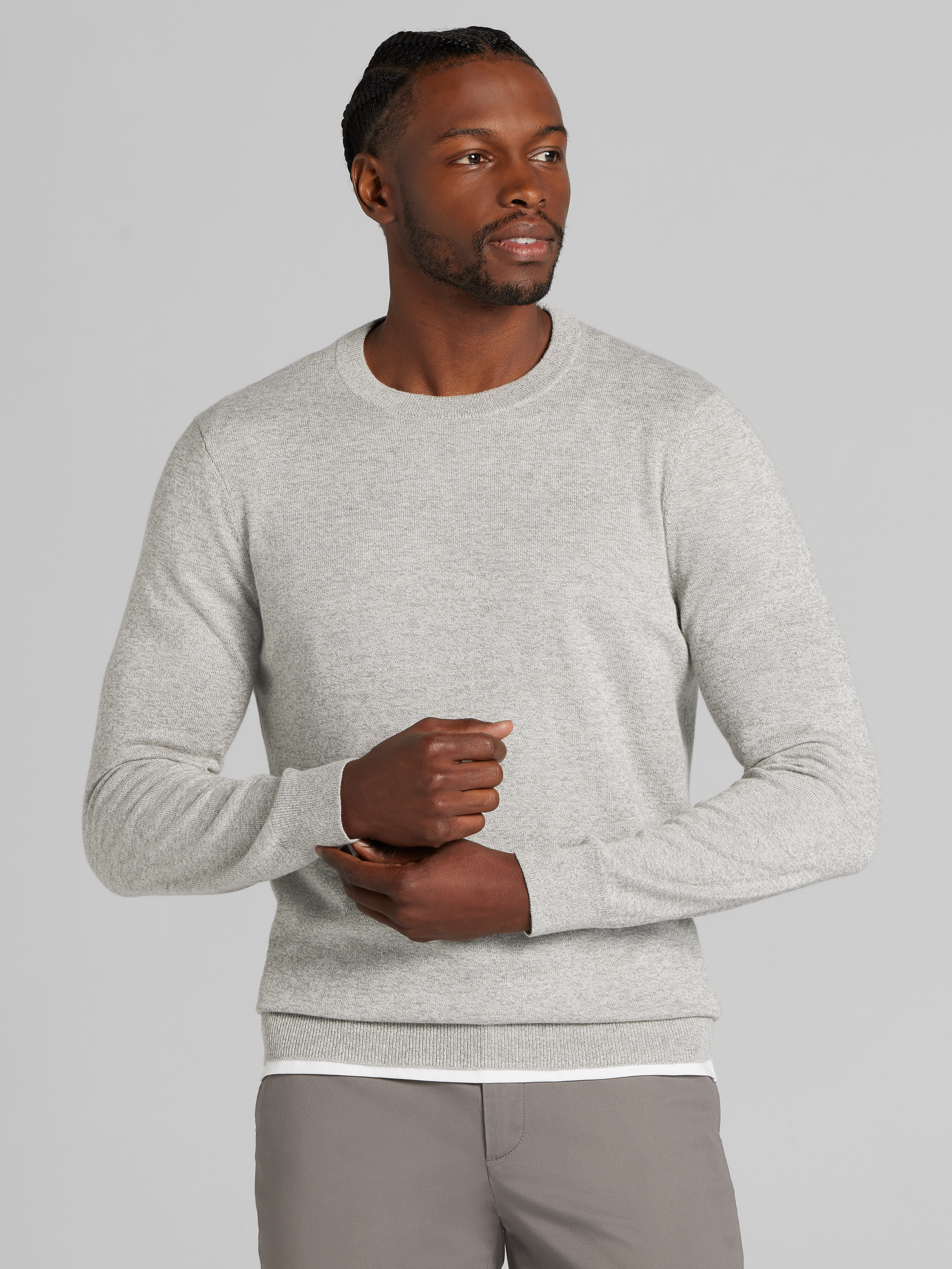 Marled Jersey Crewneck Sweater