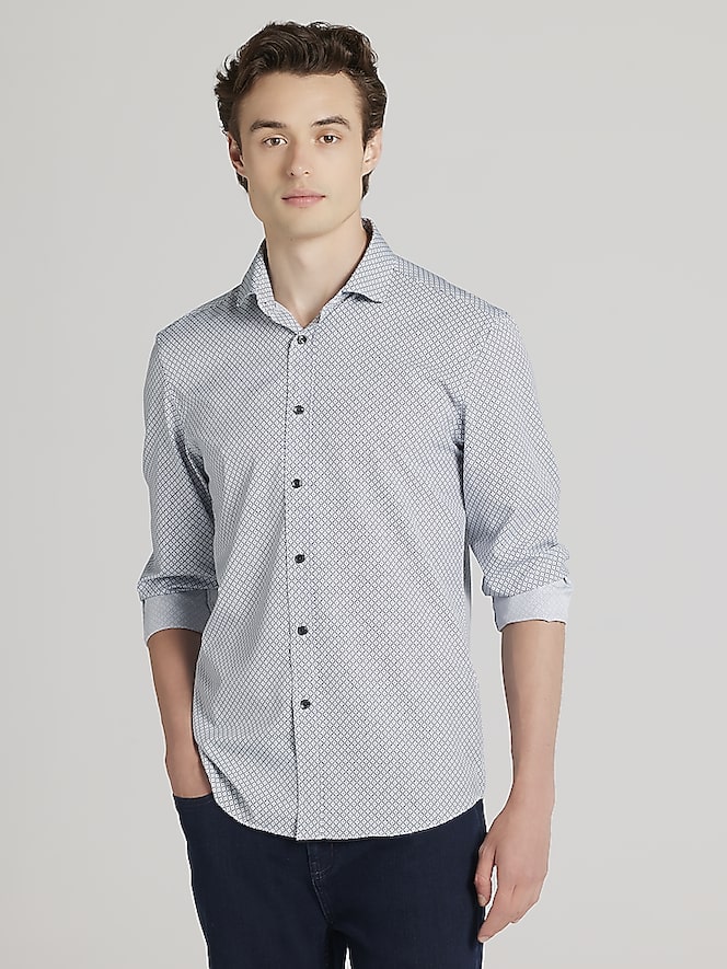 Awearness Kenneth Cole CHILLFLEX Slim Fit 4-way Stretch Button Up Shirt