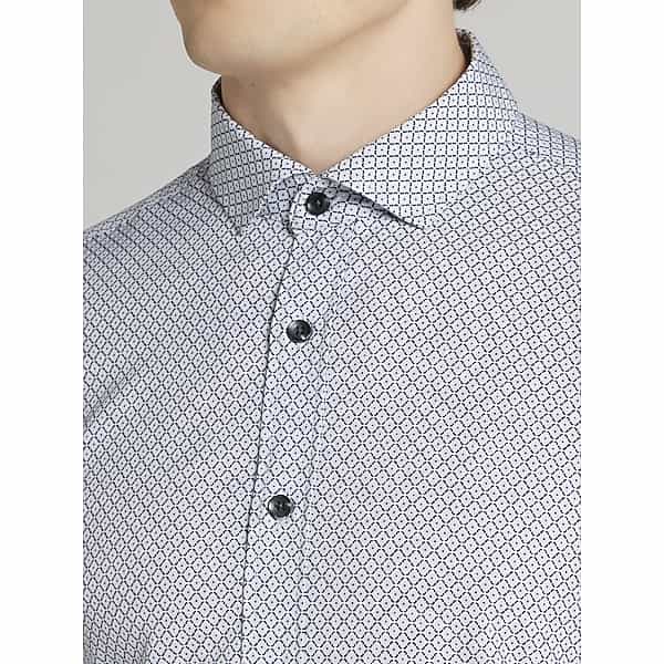 Awearness Kenneth Cole Men's CHILLFLEX Slim Fit 4-Way Stretch Button Up Shirt White - Size: Small