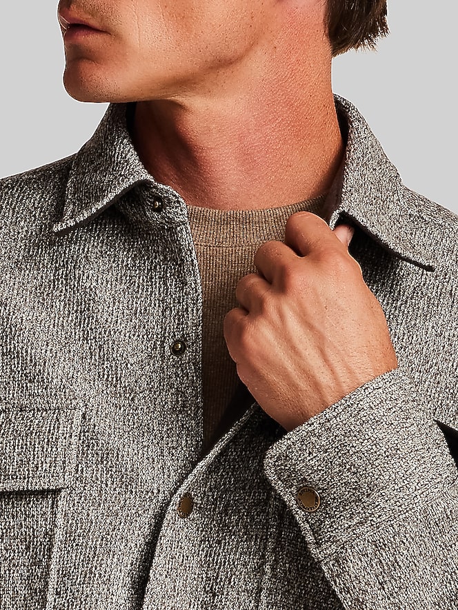 Weatherproof Vintage Regular Fit Mixy Knit Shirt Jacket