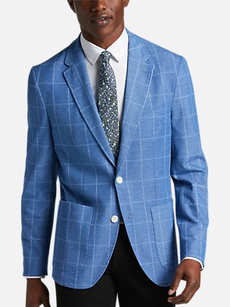 Michael Strahan Modern Fit Windowpane Knit Sport Coat | All Sale| Men's ...