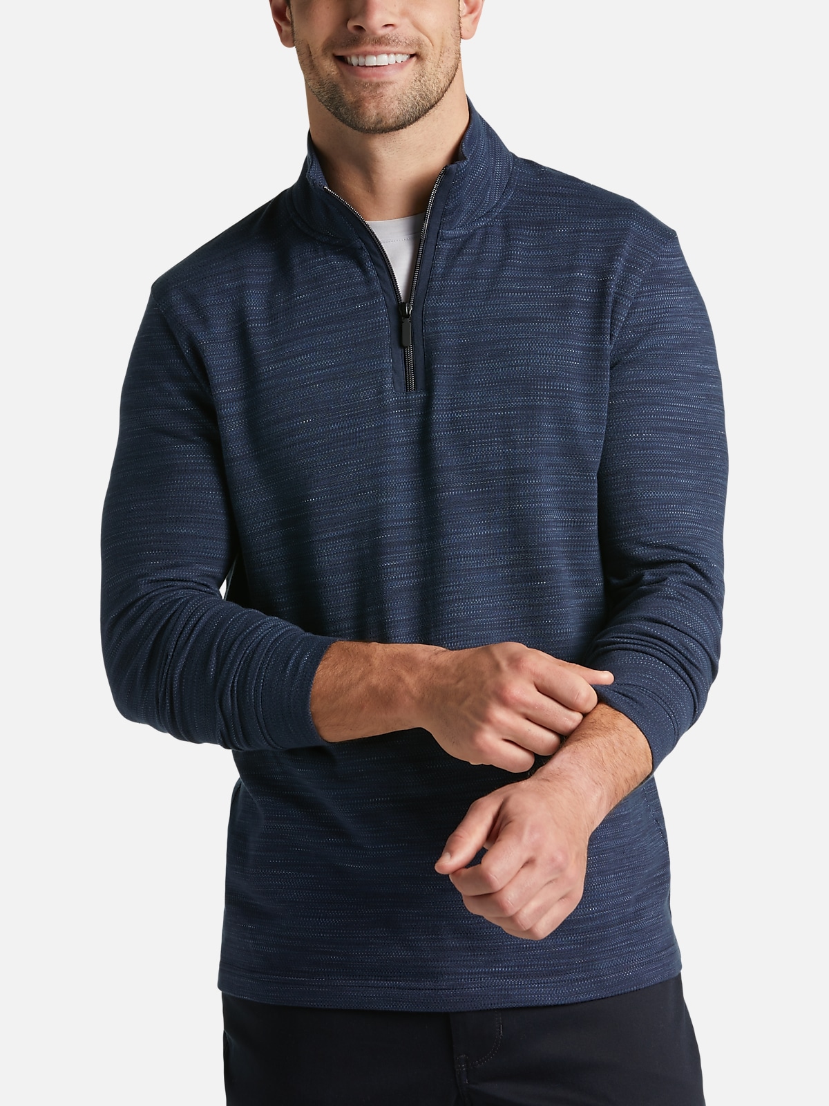 Awearness Kenneth Cole Slim Fit Double Face Full Zip Sweater | Men's |  Moores Clothing