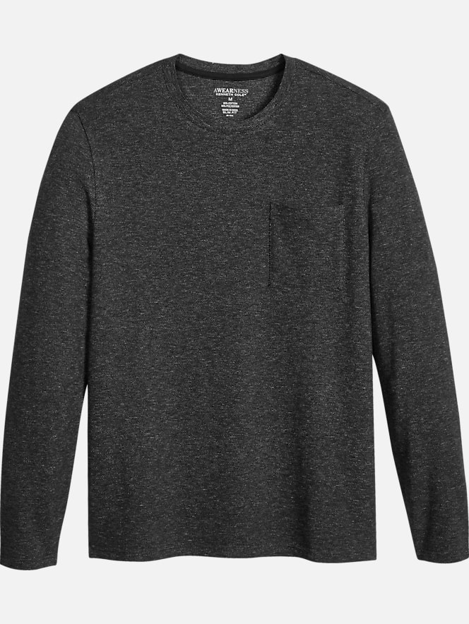 Awearness Kenneth Cole Slim Fit Crew Neck Long Sleeve T-Shirt | All ...