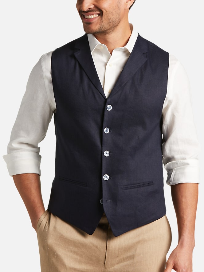 Joseph Abboud Modern Fit Canvas Vest | All Sale| Men's Wearhouse