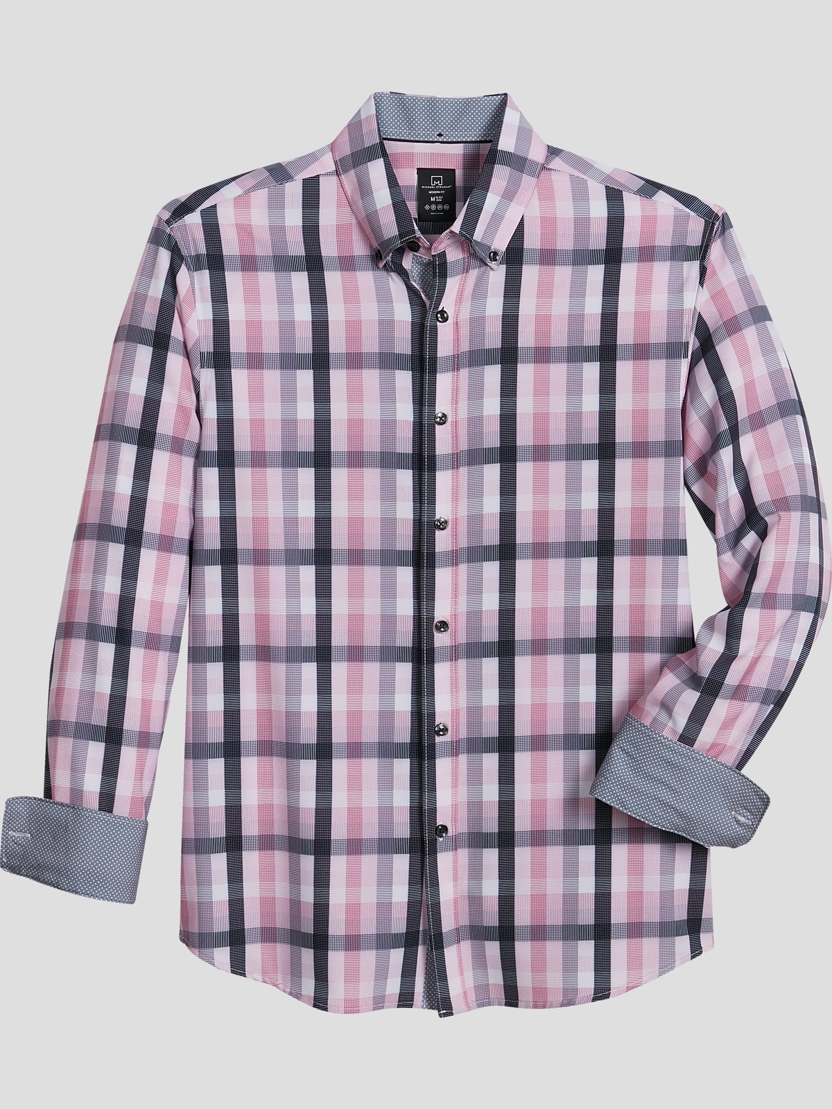Grey and pink mens shirt sales