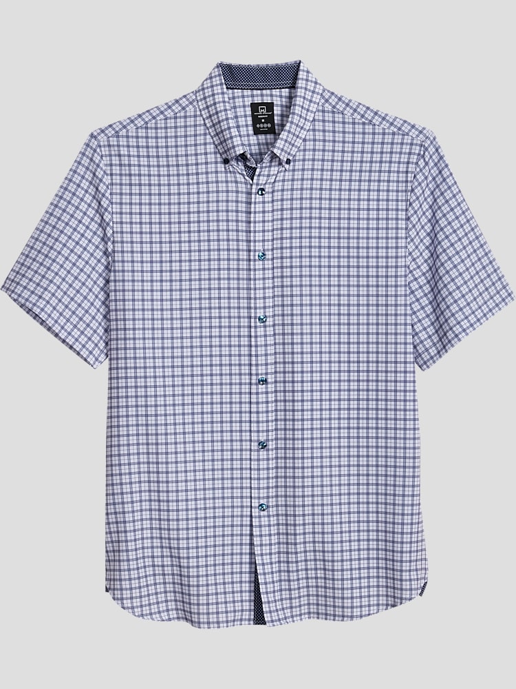 Michael Strahan Modern Fit Performance 4 Way Stretch Short Sleeve Sport Shirt Sport Shirts Men s Wearhouse