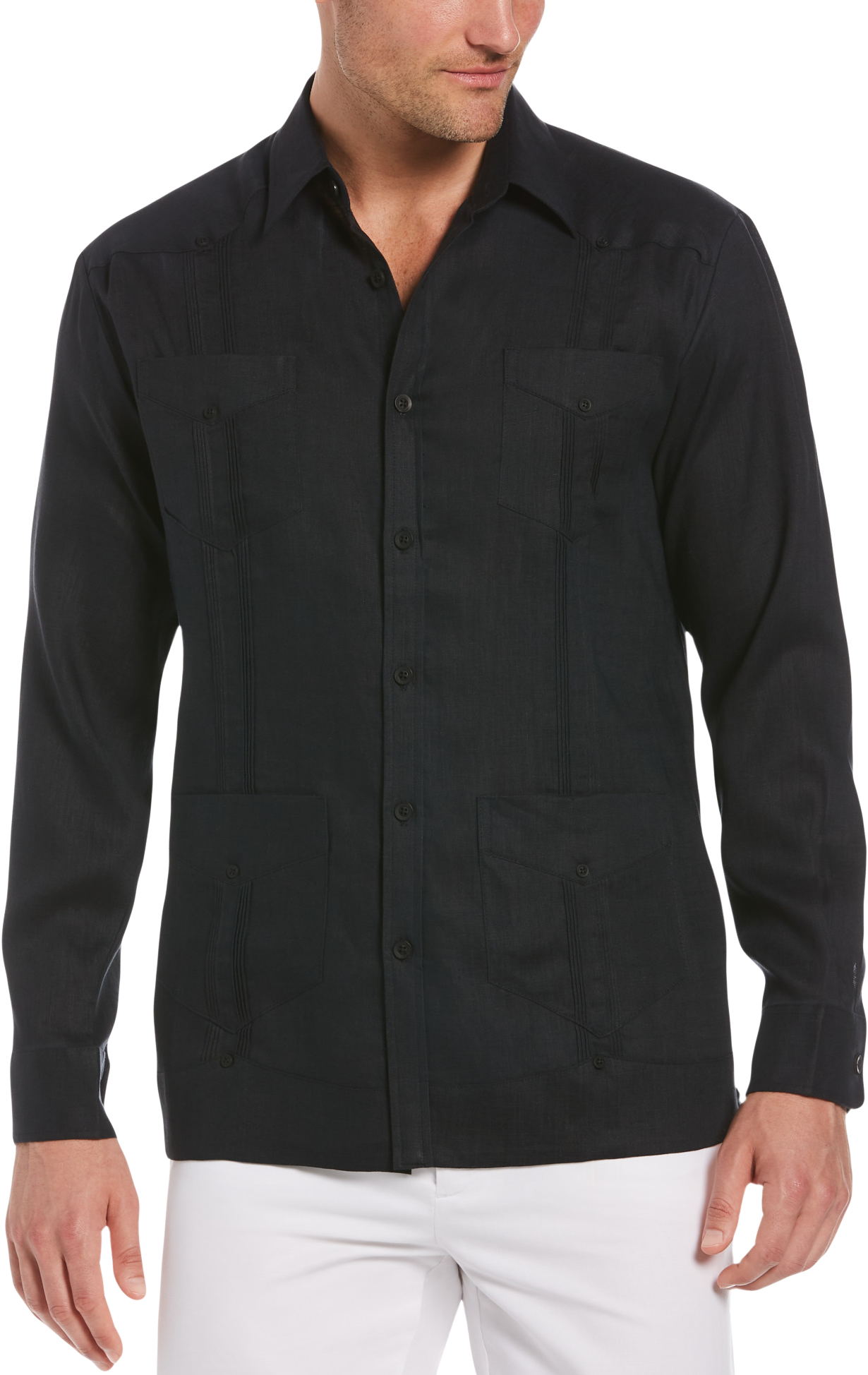 Cubavera Modern Fit Linen Guayabera Shirt | All Sale| Men's Wearhouse