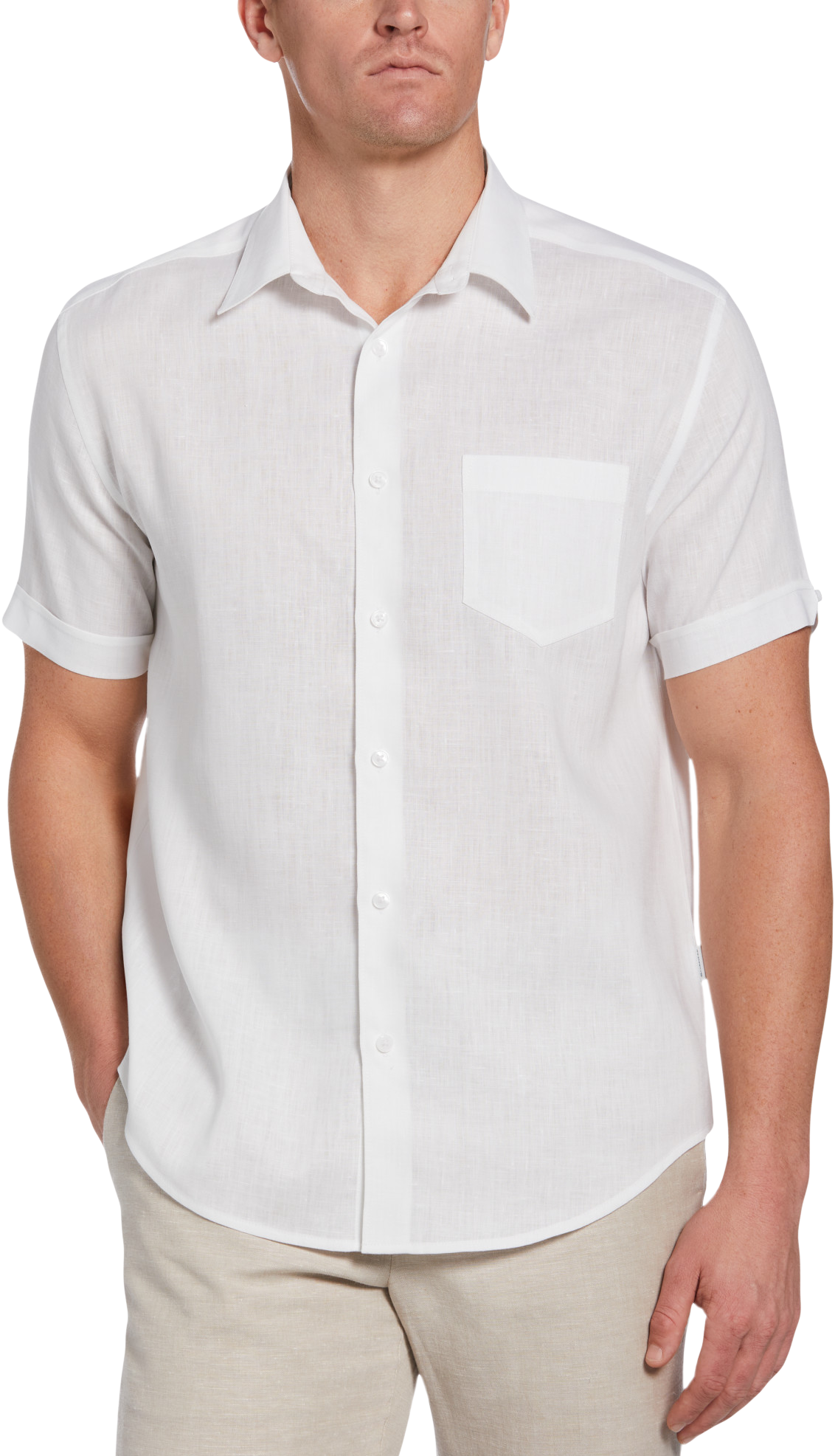 Cubavera Modern Fit TravelSelect Linen Blend Shirt | Sport Shirts | Men ...