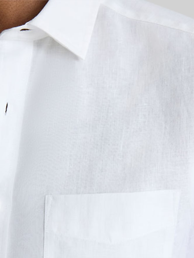 Untuckit Cameron Slim Fit Wrinkle-Resistant Linen Short Sleeve Woven Button Up Shirt